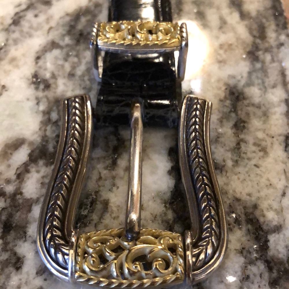 Brighton Two Tone Black/Brown medium belt